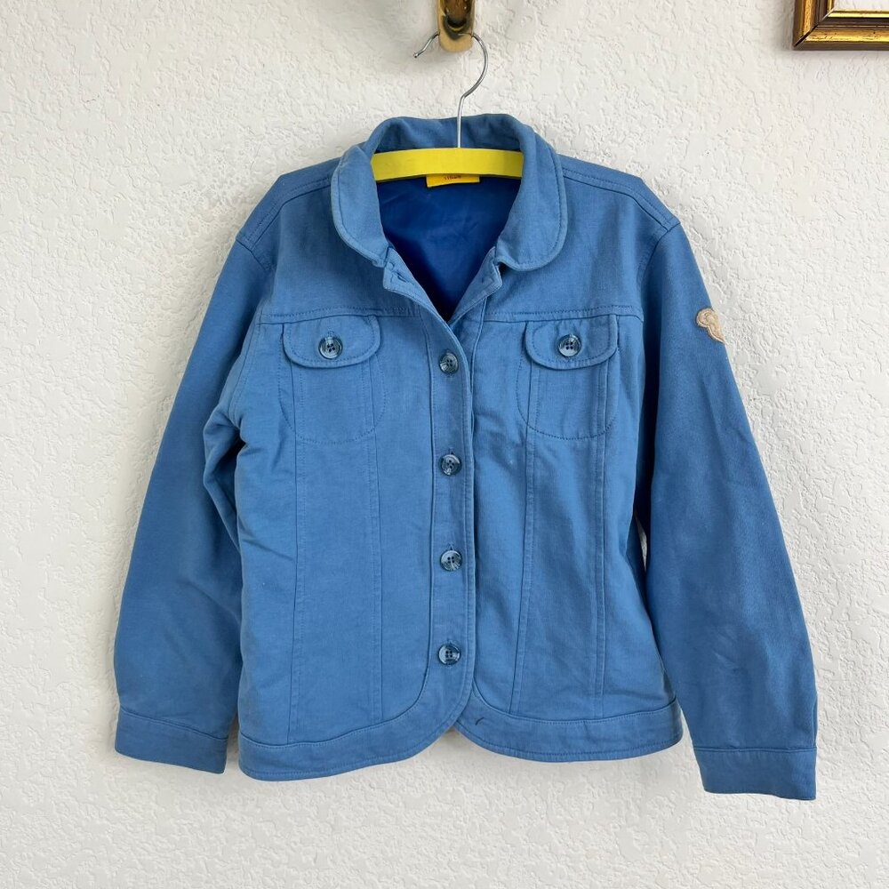 Steiff Cotton Solid Logo Bear Patch Camper Pocket Button Blazer